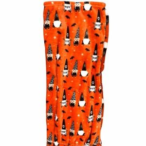 Berskshire Halloween Gnomes Bats Stars Decorative Plush Throw Blanket Spooky NEW